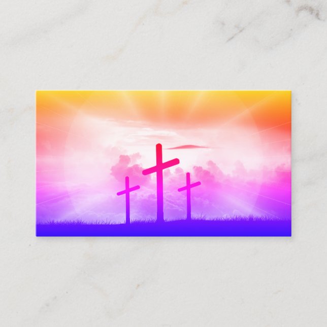 Tarjeta De Visita Biblia Cristiana Verse Iglesia Religiosa Cruzada B (Anverso)