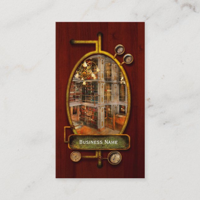 Tarjeta De Visita Biblioteca - Un clásico literario de 1905 (Anverso)