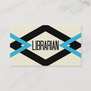 Tarjeta de visita bibliotecaria de moda