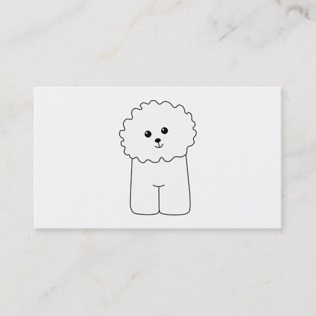 Tarjeta De Visita Bichon Frise, perro lindo (Anverso)