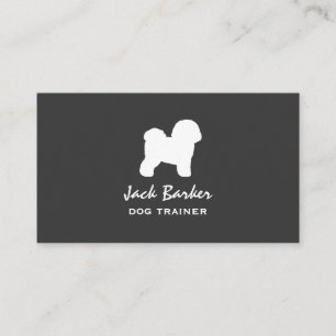Tarjeta De Visita Bichon Frise Silhouette   Raza de perro   Cuidado