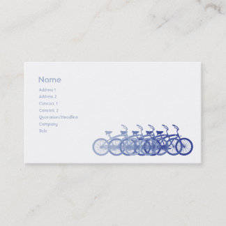 Tarjeta De Visita Bici azul - negocio