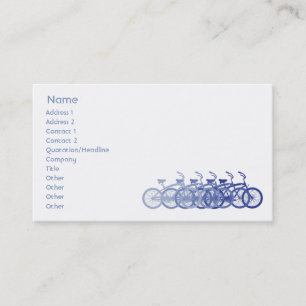 Tarjeta De Visita Bici azul - negocio