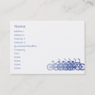Tarjeta De Visita Bici azul - rechoncha