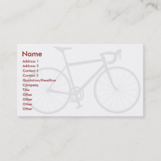 Tarjeta De Visita Bici - negocio