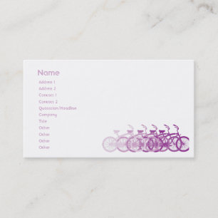 Tarjeta De Visita Bici púrpura - rechoncha