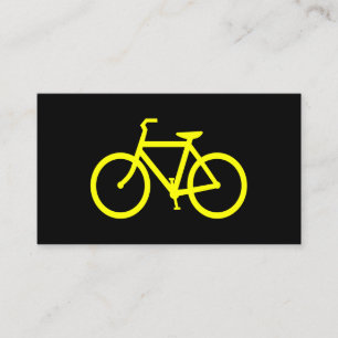 Tarjeta De Visita Bicicleta amarilla