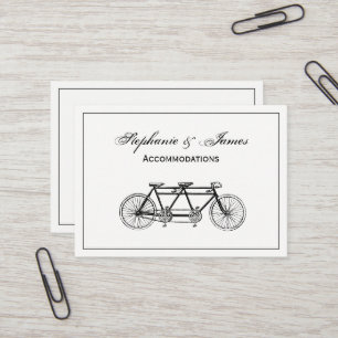 Tarjeta De Visita Bicicleta antigua para dos / Bicicleta tándem