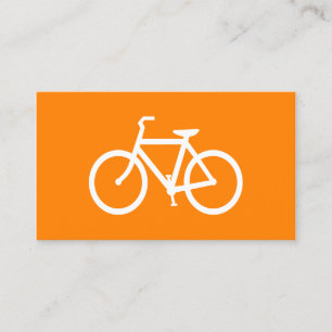 Tarjeta De Visita Bicicleta blanca y Naranja