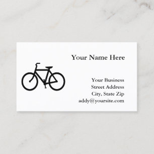 Tarjeta De Visita Bicicleta blanca y negra