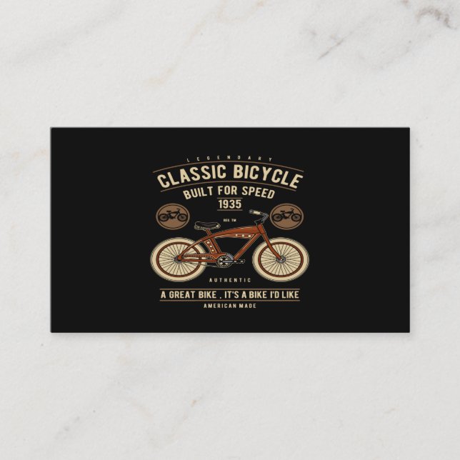 Tarjeta De Visita Bicicleta clásica (Anverso)