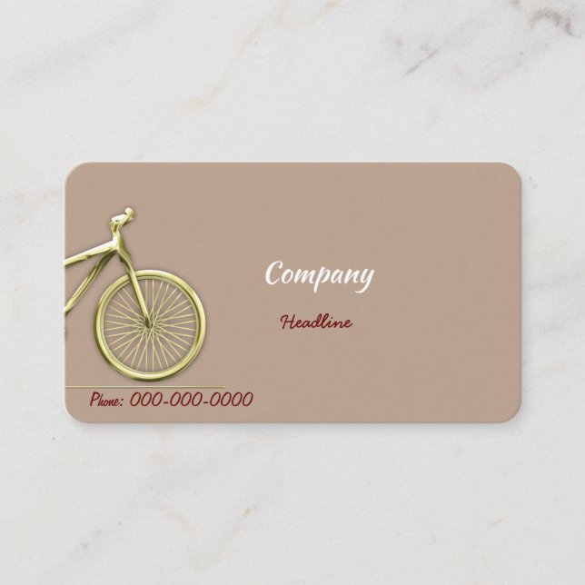 Tarjeta De Visita Bicicleta de oro (Anverso)