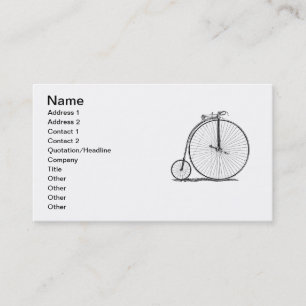 Tarjeta De Visita Bicicleta de rueda alta Penny Farthing