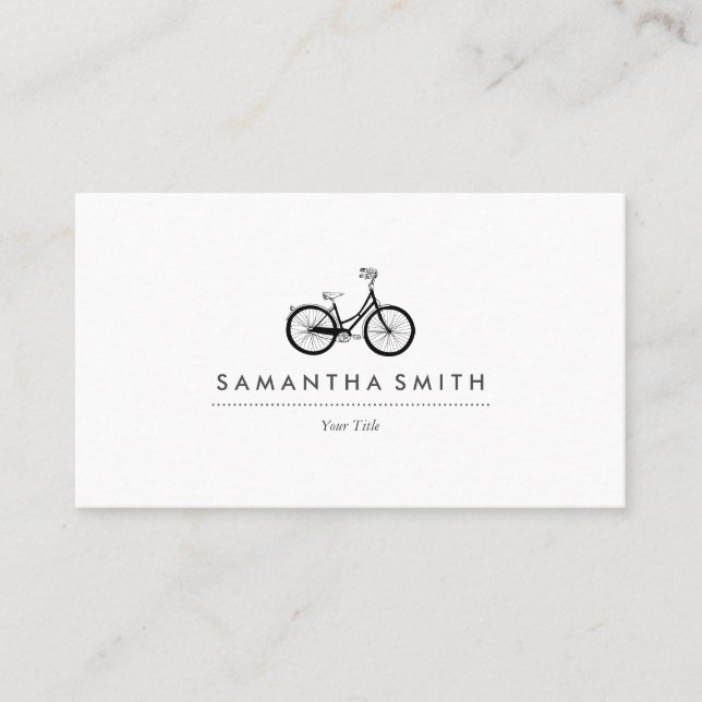 Tarjeta De Visita Bicicleta del vintage (Anverso)