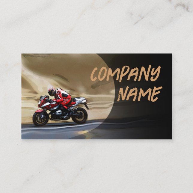 Tarjeta De Visita Bicicleta Deportiva En Motion Business Card (Anverso)