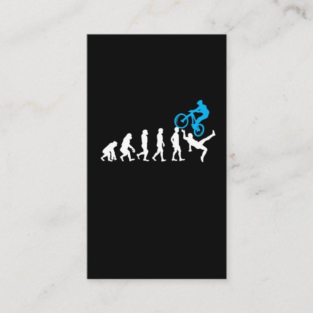 Tarjeta De Visita Bicicleta divertida en bicicleta de montaña Evolut (Anverso)