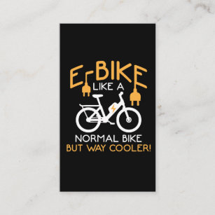 Tarjeta De Visita Bicicleta E-Bike Way Cooler Bike Funny Bicicleta E