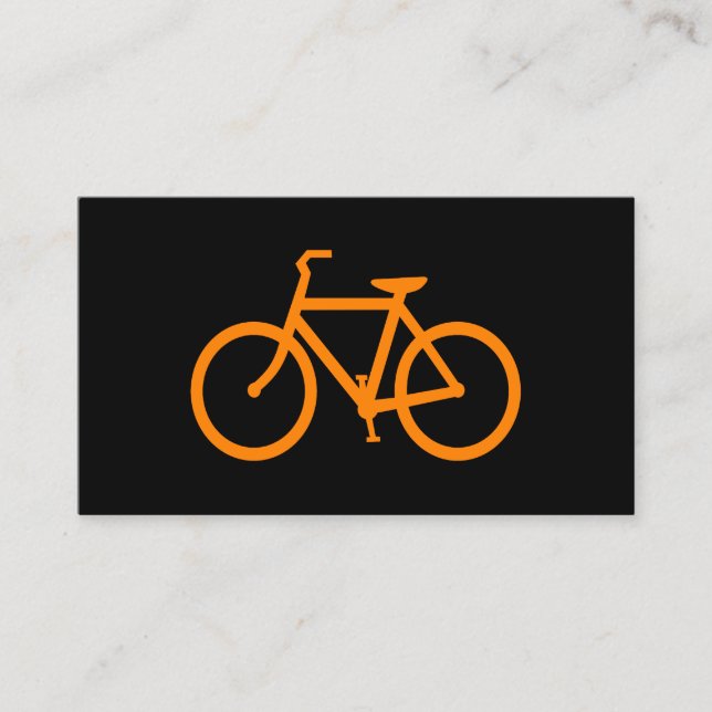 Tarjeta De Visita Bicicleta naranja (Anverso)