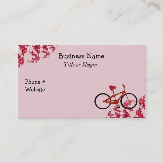 Tarjeta De Visita Bicicleta Roja (Anverso)
