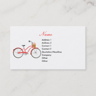 Tarjeta De Visita Bicicleta Roja