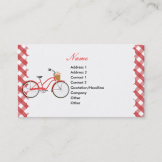 Tarjeta De Visita Bicicleta Roja