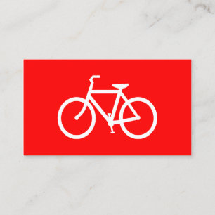 Tarjeta De Visita Bicicleta roja y blanca