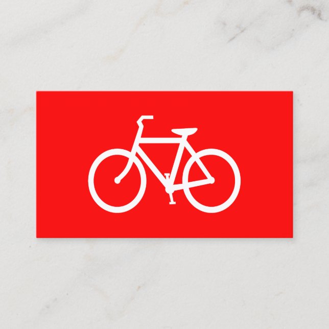 Tarjeta De Visita Bicicleta roja y blanca (Anverso)