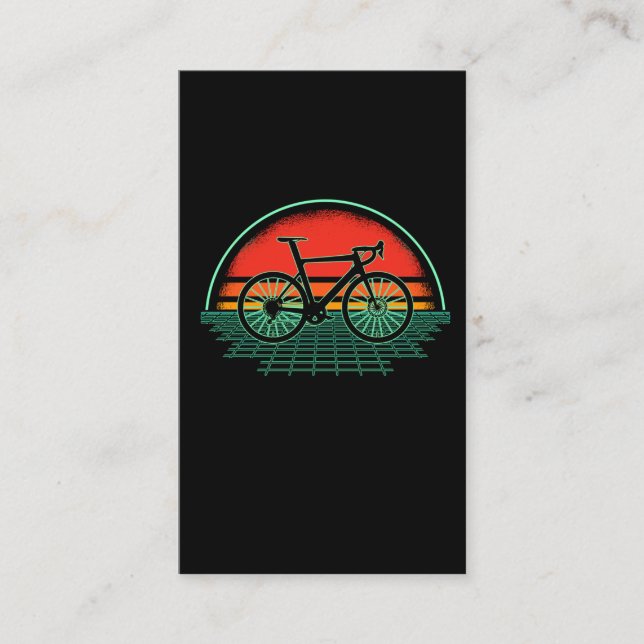 Tarjeta De Visita Bicicleta Vaporwave Retro estilo 80s (Anverso)