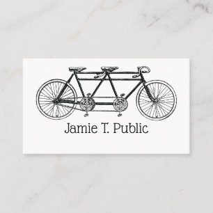 Tarjeta De Visita Bicicleta Vintage Construida Para Bicicleta De Dos
