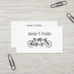 Tarjeta De Visita Bicicleta Vintage Construida Para Dos / Bicicleta