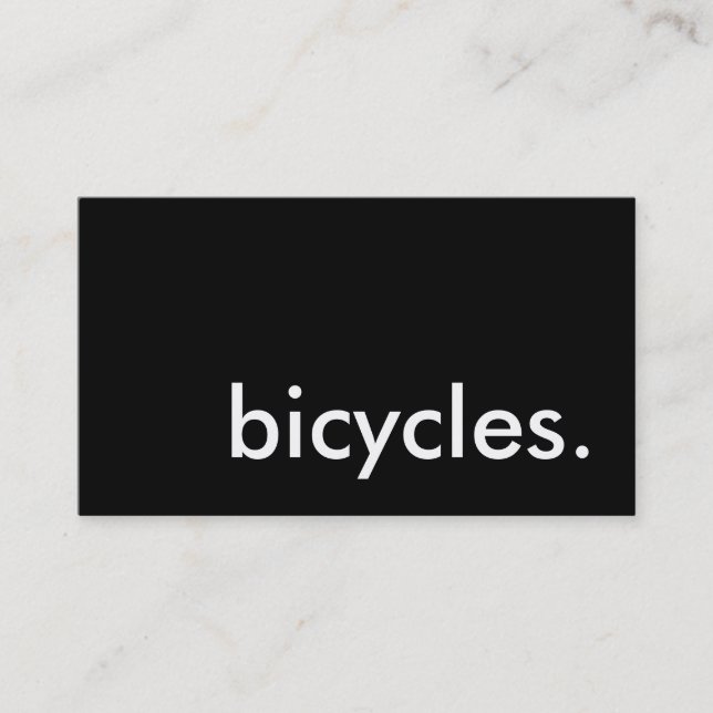 Tarjeta De Visita bicicletas. (Anverso)