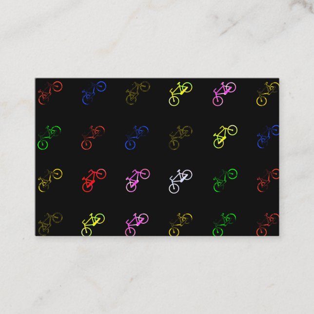 Tarjeta De Visita Bicicletas de colores (Anverso)