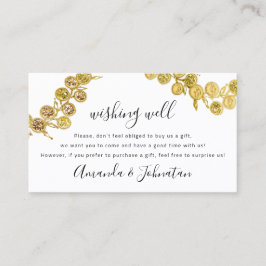 Tarjeta De Visita Bien Boda Regalo Golden Wreath Elegante