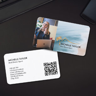 Tarjeta De Visita Bienes inmuebles en primera línea de playa Realtor