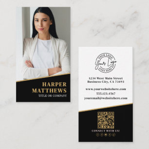 Tarjeta De Visita Bienes Raíces Black Gold Chic