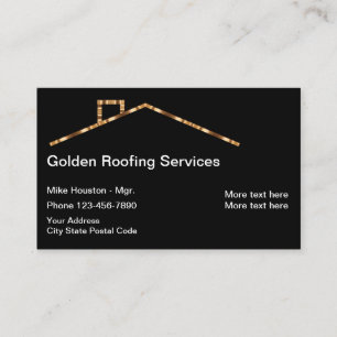 Tarjeta De Visita Bienes Raíces Classy Roofing