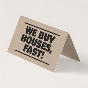 Tarjeta De Visita Bienes Raíces Compramos Casas QR Folladas