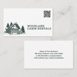 Tarjeta De Visita Bienes Raíces de Cabina   Código QR