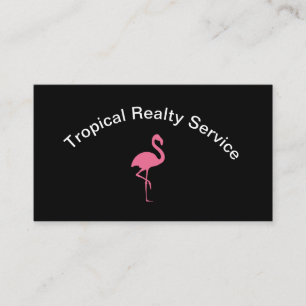 Tarjeta De Visita Bienes Raíces de Playa Tropical