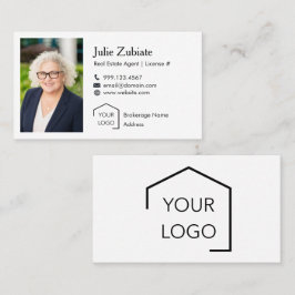 Tarjeta De Visita Bienes Raíces Lujo Moderno Personalizado Foto y Lo
