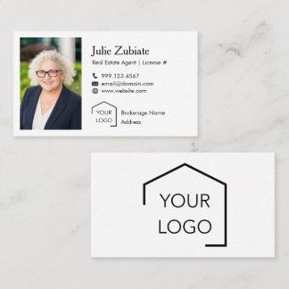 Tarjeta De Visita Bienes Raíces Lujo Moderno Personalizado Foto y Lo