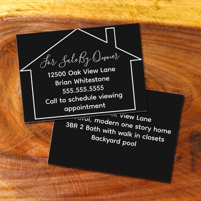 Tarjeta De Visita Bienes Raíces Vendidos Por El Propietario Realtor  (Subido por el creador)