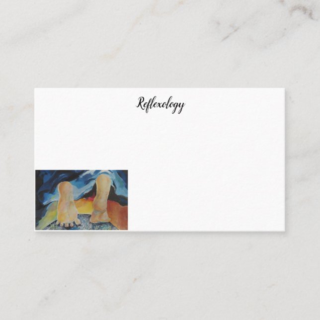 Tarjeta De Visita Bienestar del pie Relex Maureen Girard EArth (Anverso)