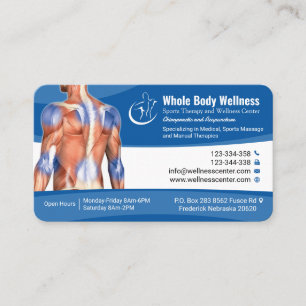 Tarjeta De Visita Bienestar, Terapia Manual, Masaje Deportivo, Medic