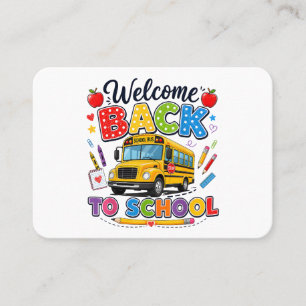 Tarjeta De Visita Bienvenido de vuelta al autobús escolar Camisetas
