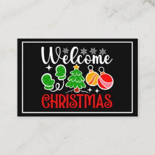 Tarjeta De Visita Bienvenido Navidad