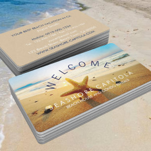 Tarjeta De Visita ¡BIENVENIDOS! Beach Sunset Beach House Rentals
