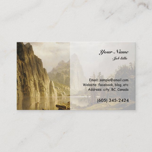 Tarjeta De Visita Bierstadt Albert Merced River Yosemite Valley (Anverso)