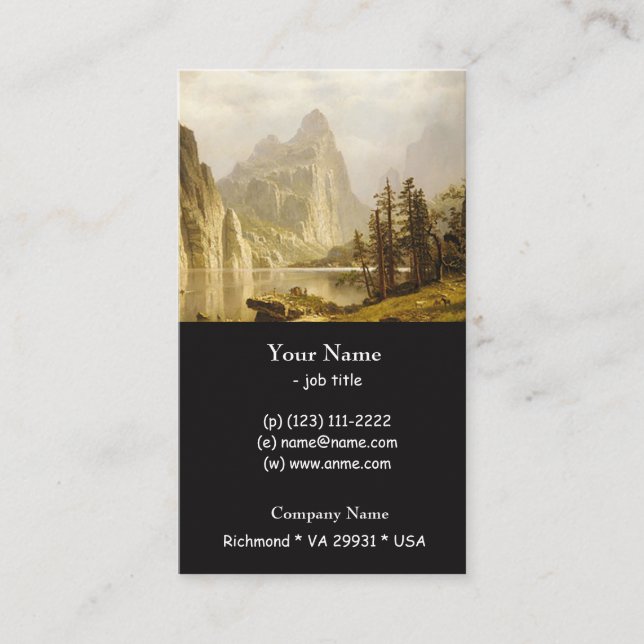 Tarjeta De Visita Bierstadt Albert Merced River Yosemite Valley (Anverso)