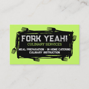 Tarjeta De Visita bifurcaciones de arte para comer cocina gastronómi